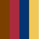 Zebra - C038M - Chocolate - Granate - Azul Petroleo - Ocre